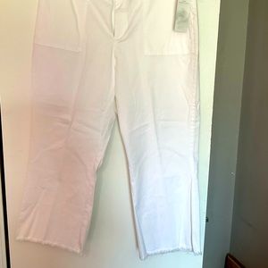 New direction women’s pants white with frayed bottoms size 14